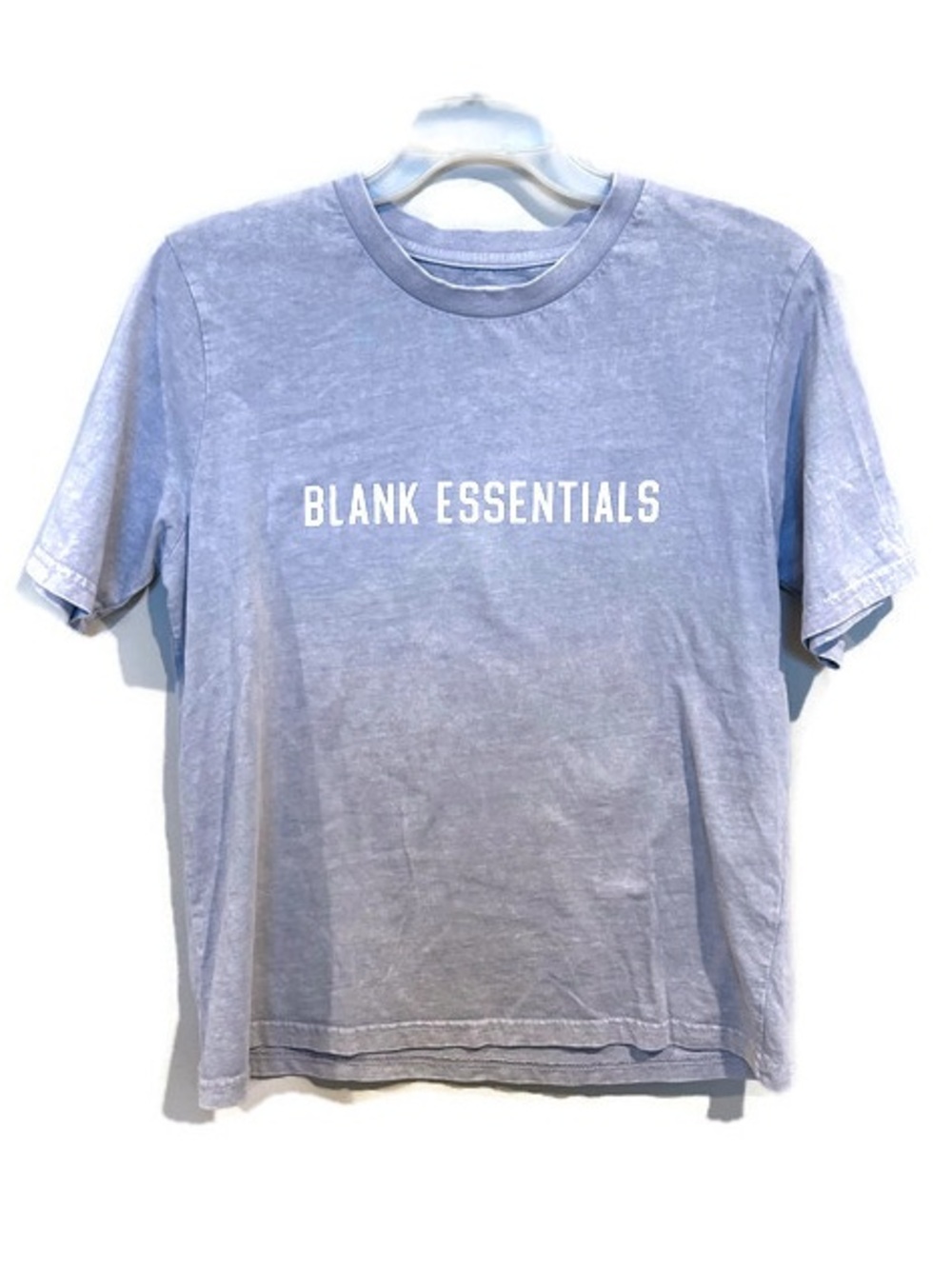 Essentials Blank Cotton Tee Shirt in Pale Blue Size Large